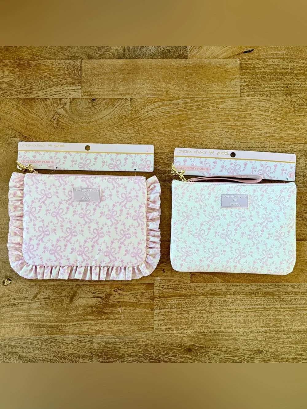 LoveShackFancy x Target - Coquette Bow Flat Zip Pencil Case Set in Chantilly